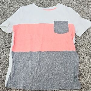 Jumping Beans Pink and Gray Colorblock Tee